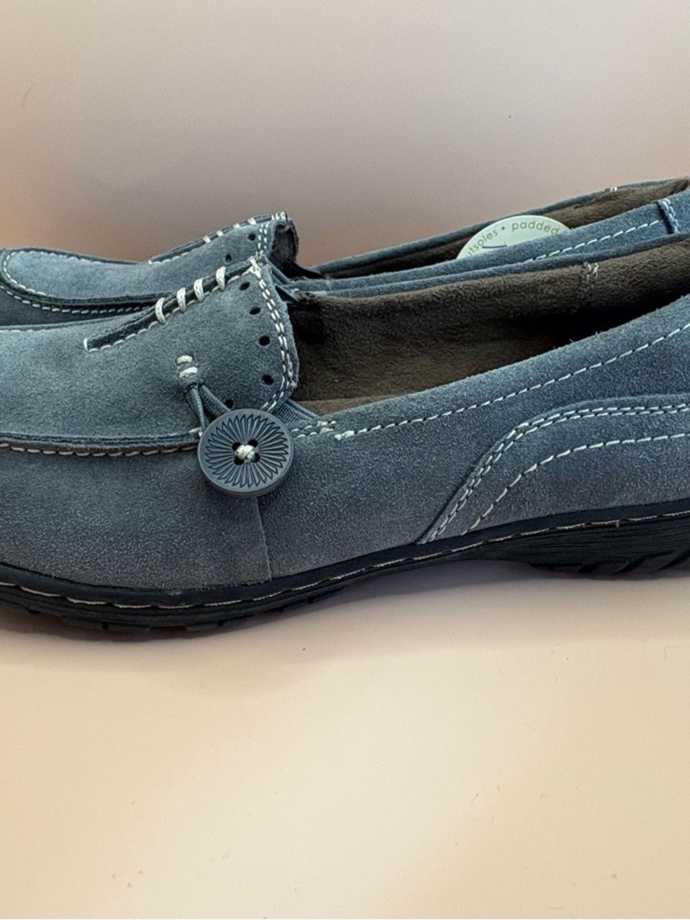 Natural Soul by Naturalizer Rhett slip-on Loafers Blue/Gray Size 6.5